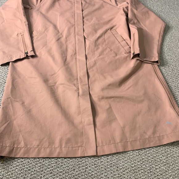 JoyLab Womens Rain Jacket Size XS Pink Long Sleeve Full Zip Snap Pocket Collared - Picture 3 of 14